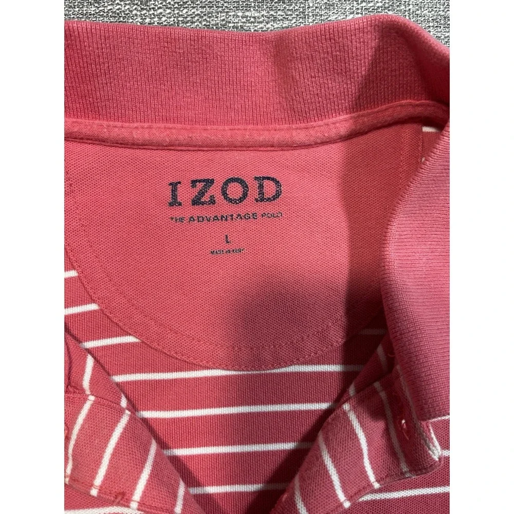 Golf  Izod Pro FitShirt Red/White Mens Large